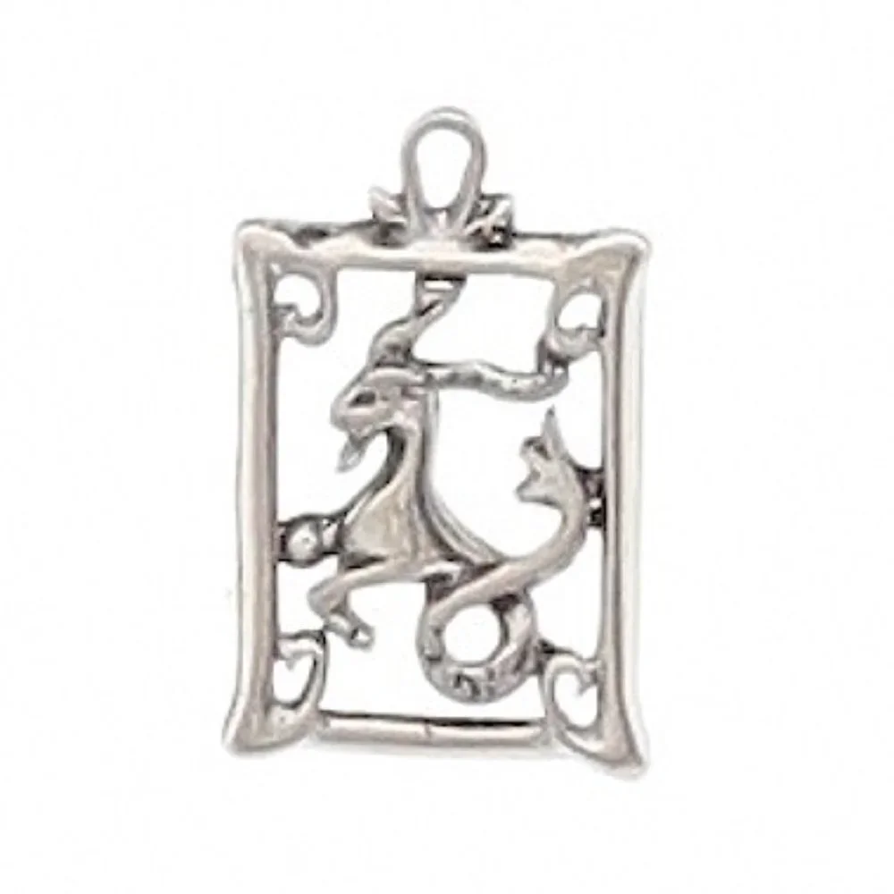 Capricorn PENDANT pewter laser cut Zodiac sign new goat horoscope